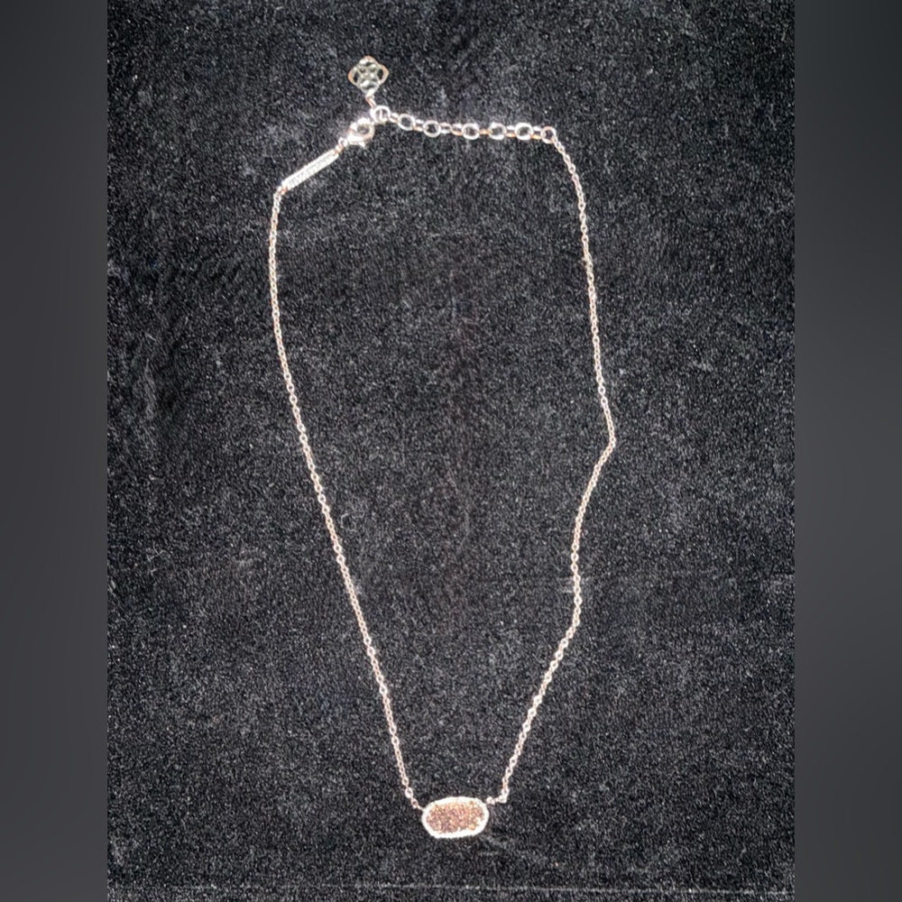 Kendra Scott Silver and Brown Necklace